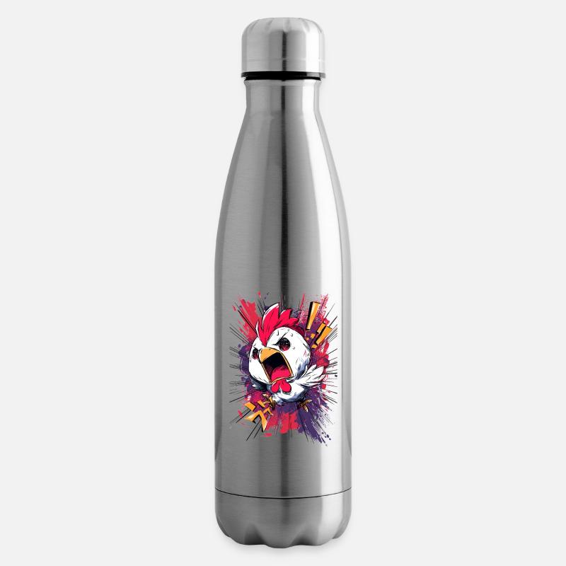 Explosion de poulet Outcry - Bouteille isotherme - argent clair