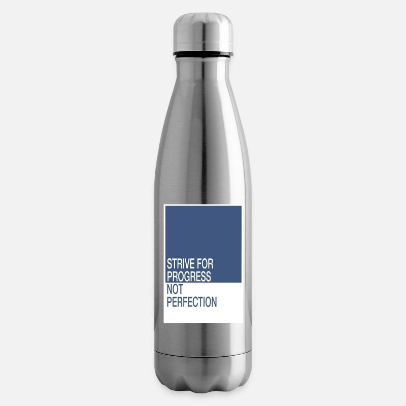 Strive for Progress, Not Perfection - Isolierflasche - Lightsilver