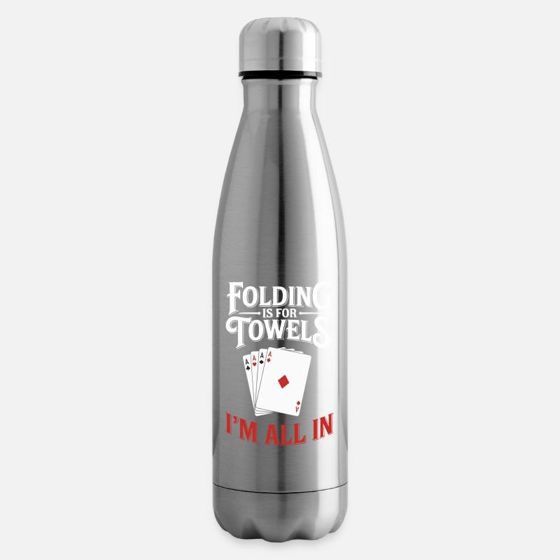 Poker - Bouteille isotherme - argent clair