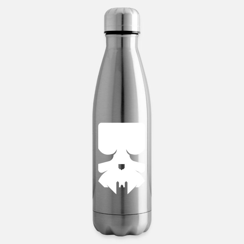 Moderner Skull – Stylischer Totenkopf - Isolierflasche - Lightsilver