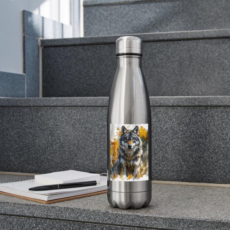 Illustration eines Wolfes Isolierflasche