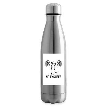 No excuse GYM - Insulated Water Bottle - silver - Right