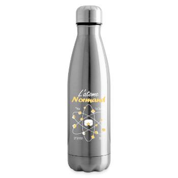 L'Atome Normand Drapeau Léopards Fierté Normande - Bouteille isotherme - argent clair - Droite