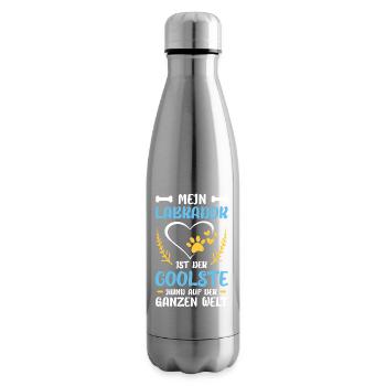 My Labrador – the coolest dog in the world - Insulated Water Bottle - silver - Right