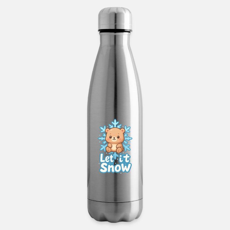 Winterbär Let It Snow - Isolierflasche - Lightsilver