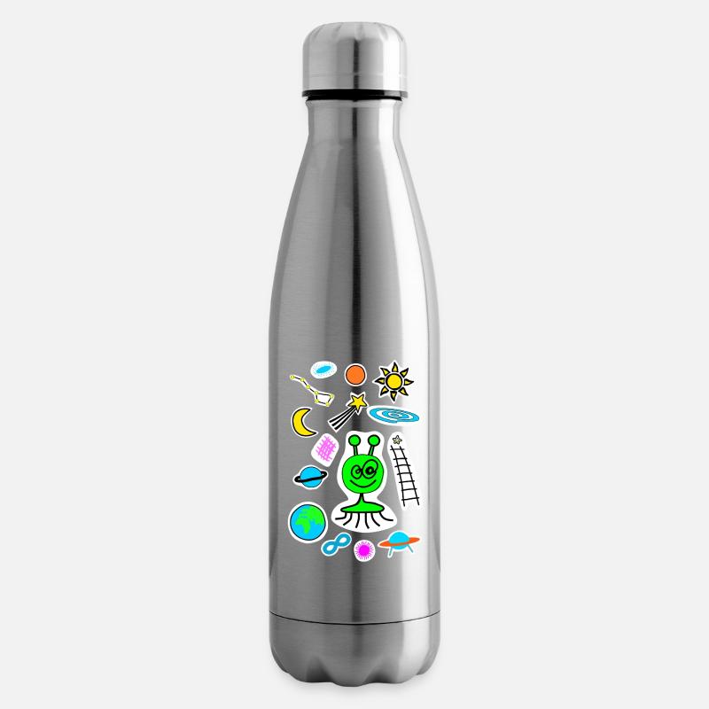 Weltraumkritzelei - Isolierflasche - Lightsilver