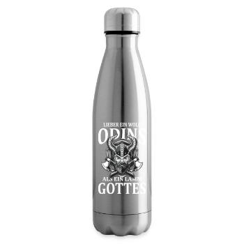 Lieber Ein Wolf Odins Als Ein Lamm Gottes Wikinger - Isolierflasche - Lightsilver - Rechts