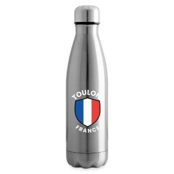 Toulon French Shield Flag - Insulated Water Bottle - silver - Right