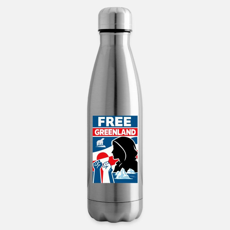 Free Greenland - Isolierflasche - Lightsilver