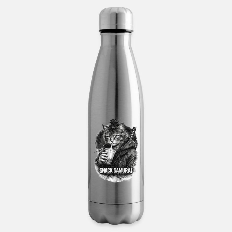 Snack Samurai Katze I - Isolierflasche - Lightsilver