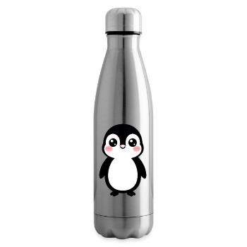 Panda Kiss Kawaii - Insulated Water Bottle - silver - Right