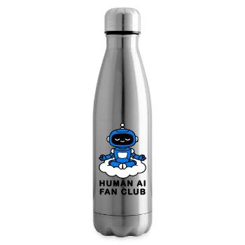 Human AI Fan Club - Insulated Water Bottle - silver - Right