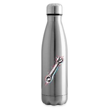 Conception du mécanicien des outils à clé à molette - Bouteille isotherme - argent clair - Droite