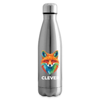 Clever Geometric Fox Colorful Pop Art - Isolierflasche - Lightsilver - Rechts