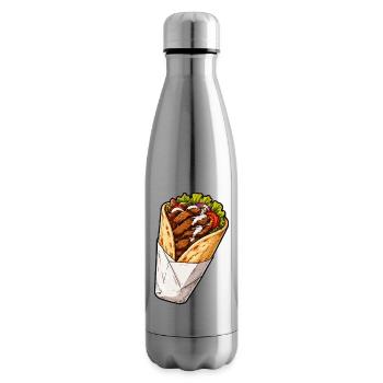 Crispy Chicken Burrito Wrap - Insulated Water Bottle - silver - Right