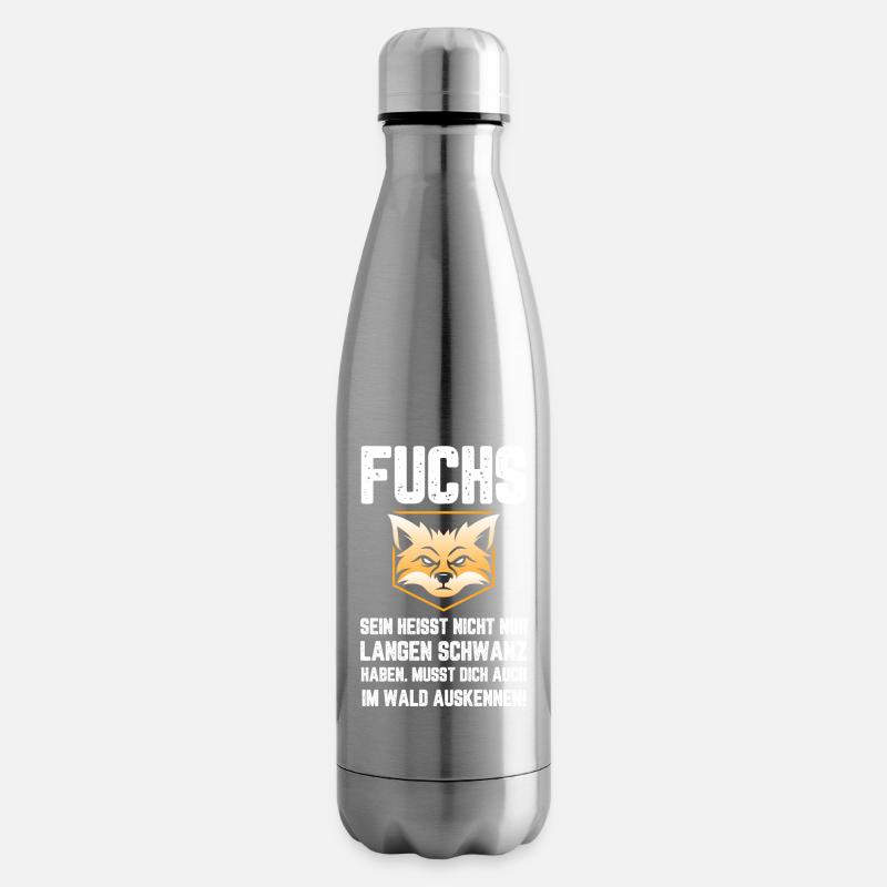 Fuchs Lustiger witziges Spruch - Isolierflasche - Lightsilver