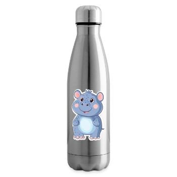 Hippopotame - Bouteille isotherme - argent clair - Droite