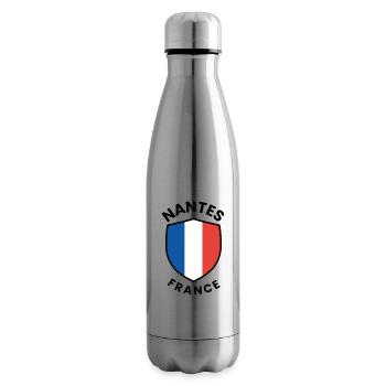 Motif du Bouclier de Nantes et de France - Bouteille isotherme - argent clair - Droite