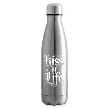 T-shirt Kiss of Life – Déclaration en lettres gothiques - Bouteille isotherme - argent clair - Droite