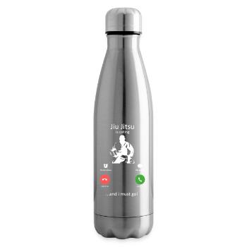 Jiu Jitsu ruft lustige Kampfsport-Slogans - Isolierflasche - Lightsilver - Rechts