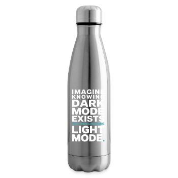 Le mode sombre existe Programmeur IT Nerd Coder Office - Bouteille isotherme - argent clair - Droite