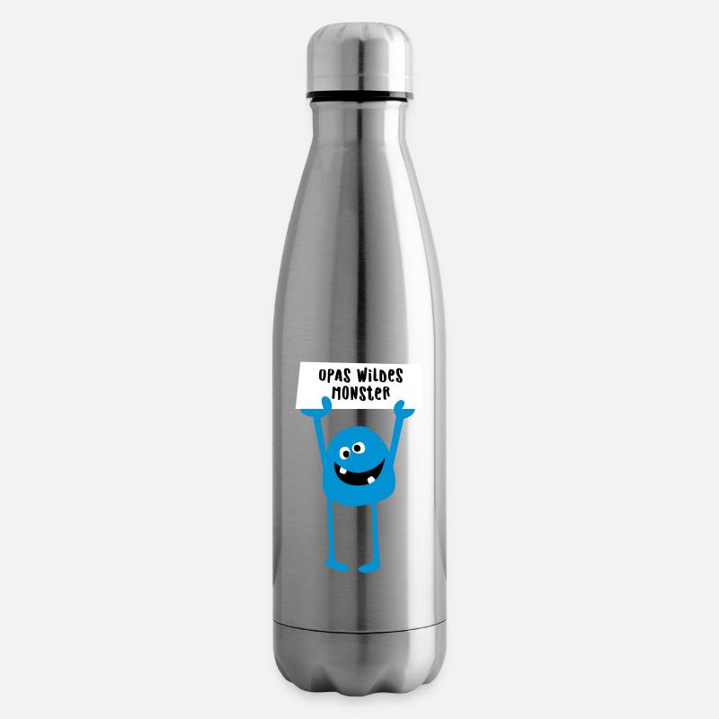 Opa Monster wild Demo Comic coole lustige Sprüche - Isolierflasche - Lightsilver