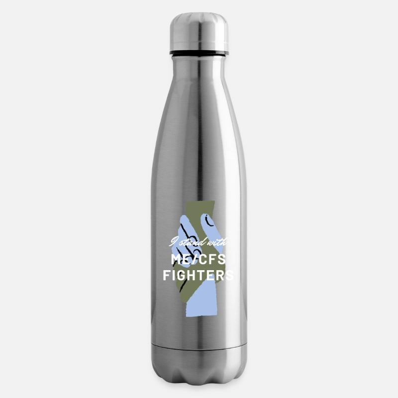 ME/CFS I stand with ME/CFS Fighters white - Isolierflasche - Lightsilver