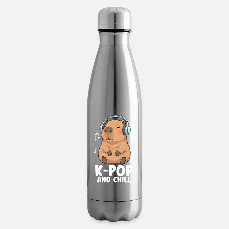 K Pop And Chill - Bouteille isotherme - argent clair