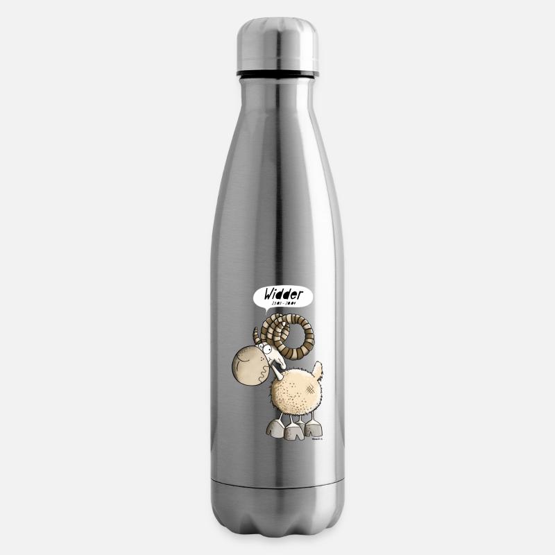 Lustiger Wilder Widder I Sternzeichen Geschenk - Isolierflasche - Lightsilver