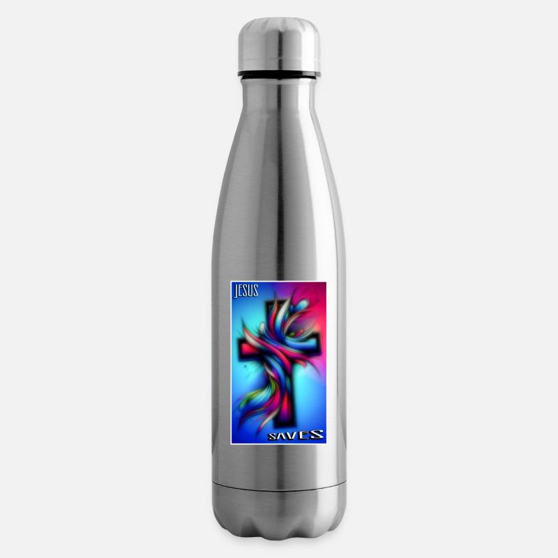 Jesus saves - Isolierflasche - Lightsilver