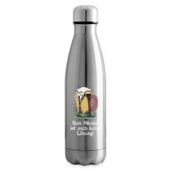 funny beer saying - Insulated Water Bottle - silver - Right