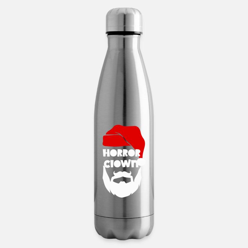 Horror Clown Santa - Isolierflasche - Lightsilver