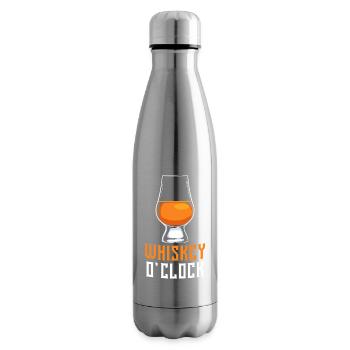 Whiskey O’Clock Scotch Glass Quote Design - Isolierflasche - Lightsilver - Rechts