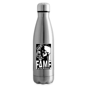 Fame Victim Skull Shirt – Dark Money Streetwear - Insulated Water Bottle - silver - Right