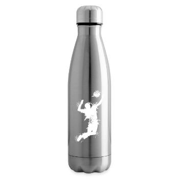 Volleyball Angriff Explosion Beachvolleyball Logo - Isolierflasche - Lightsilver - Rechts