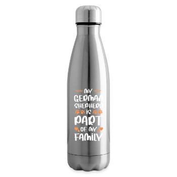 Berger allemand – Membre de la famille - Bouteille isotherme - argent clair - Droite