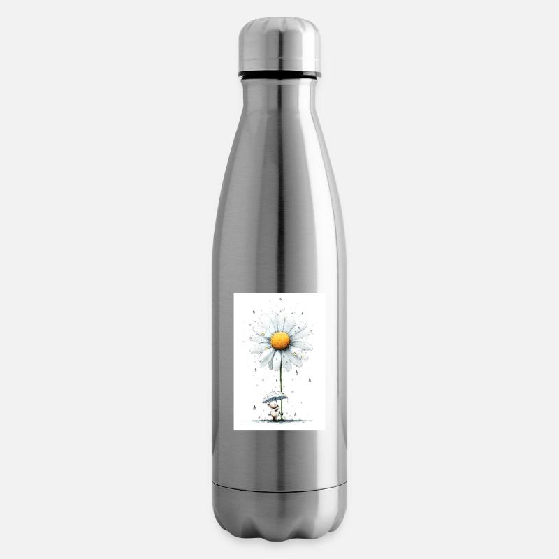 Gänseblümchen Bär mit Regenschirm - Isolierflasche - Lightsilver