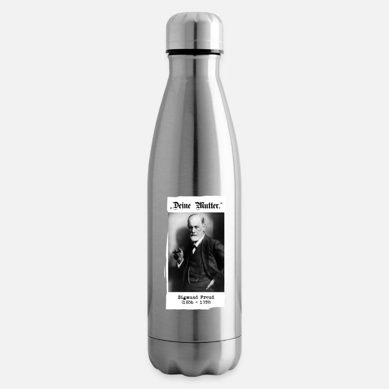 Sigmund Freud - "Ta mère". - Bouteille isotherme - argent clair