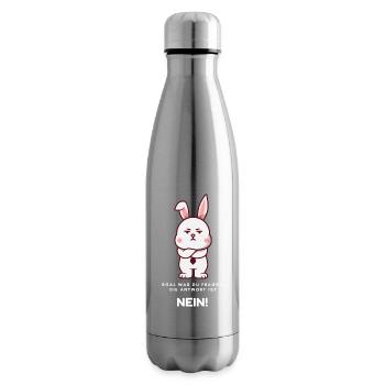 Le lapin dit non ! - Bouteille isotherme - argent clair - Droite