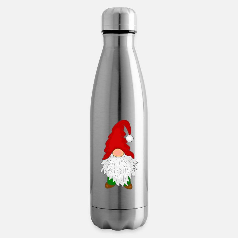 Wichtel mit Bart - Isolierflasche - Lightsilver