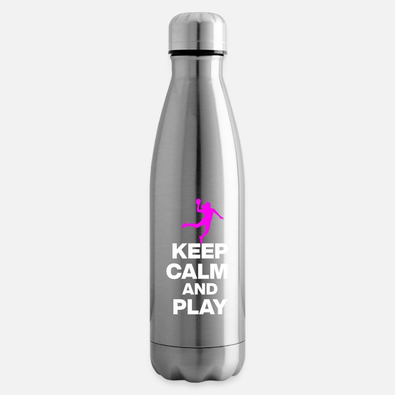 KEEP CALM AND PLAY HANDBALL! EM GESCHENK GERMANY s - Isolierflasche - Lightsilver
