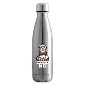 Avant de demander à Ferret Furet Propriétaire de Furet Rodent - Bouteille isotherme - argent clair - Droite