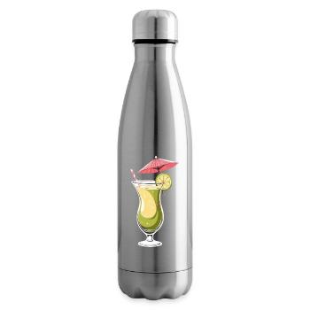 Cocktail tropical au citron vert - Bouteille isotherme - argent clair - Droite