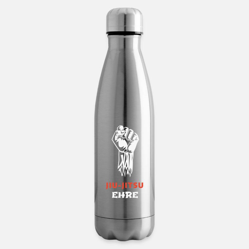 JIU-JITSU: Honor above all else - Insulated Water Bottle - silver