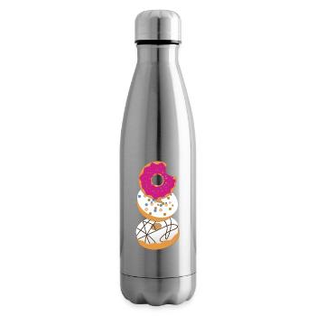 Donuts Motiv – Drei süße Hingucker mit Glasur - Isolierflasche - Lightsilver - Rechts