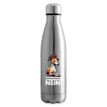 Bevor Du Fragst  Whippet Windhund Whippets  - Isolierflasche - Lightsilver - Rechts