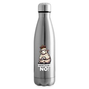 Before You Ask Schaf Schafe Schäfer Schafhalter  - Isolierflasche - Lightsilver - Rechts