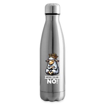 Before You Ask Schaf Schafe Schäfer Schafhalter  - Isolierflasche - Lightsilver - Rechts