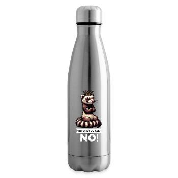 Avant de demander à Ferret Furet Propriétaire de Furet Rodent - Bouteille isotherme - argent clair - Droite