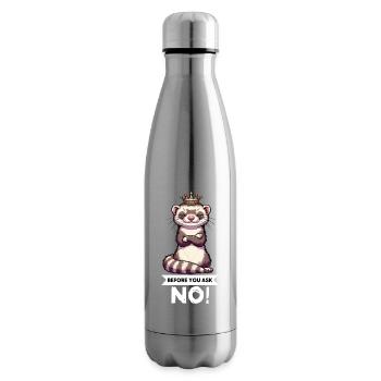 Avant de demander à Ferret Furet Propriétaire de Furet Rodent - Bouteille isotherme - argent clair - Droite